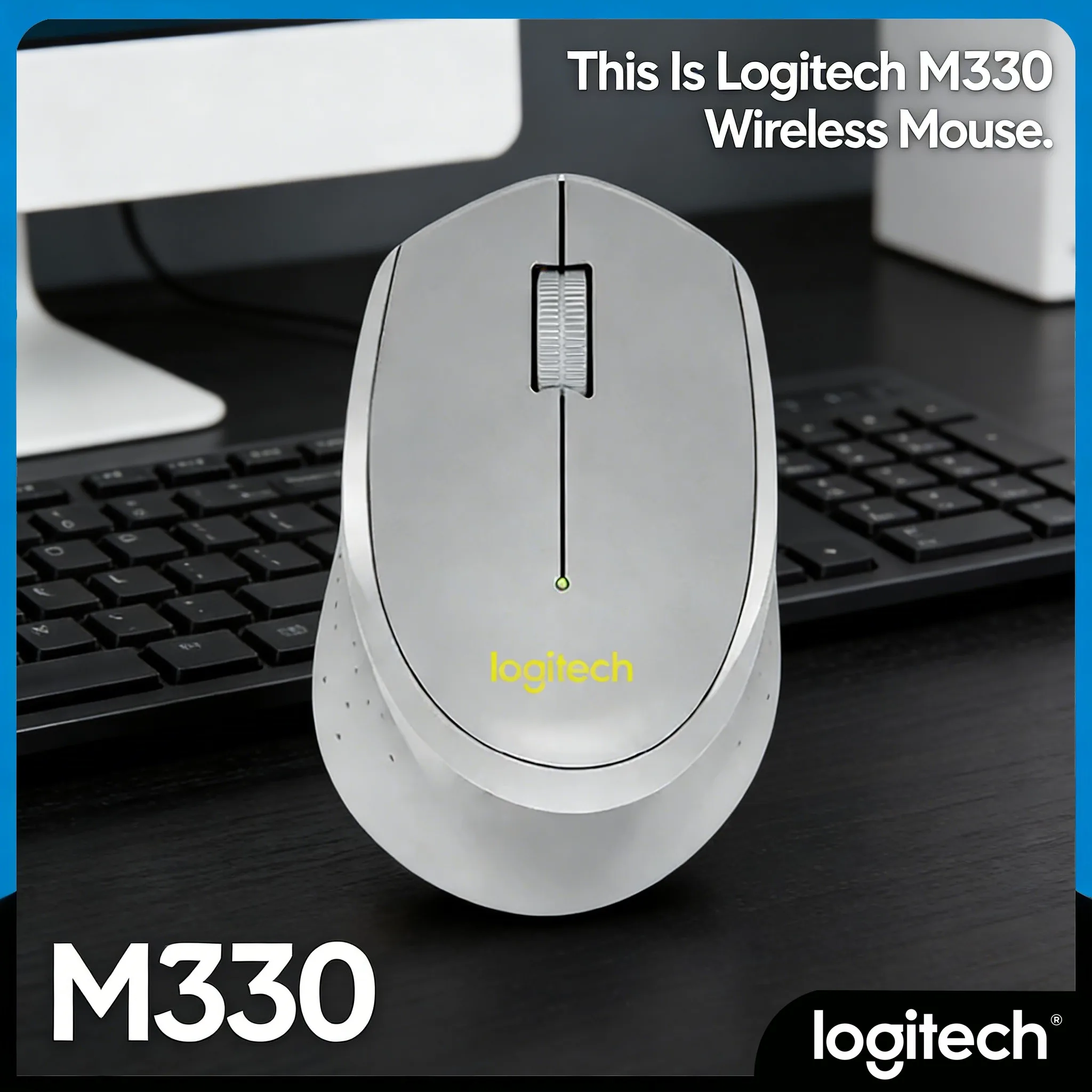 

M330 Anti-Slip Side Grip Mouse Matte Surface Comfort for Long Use