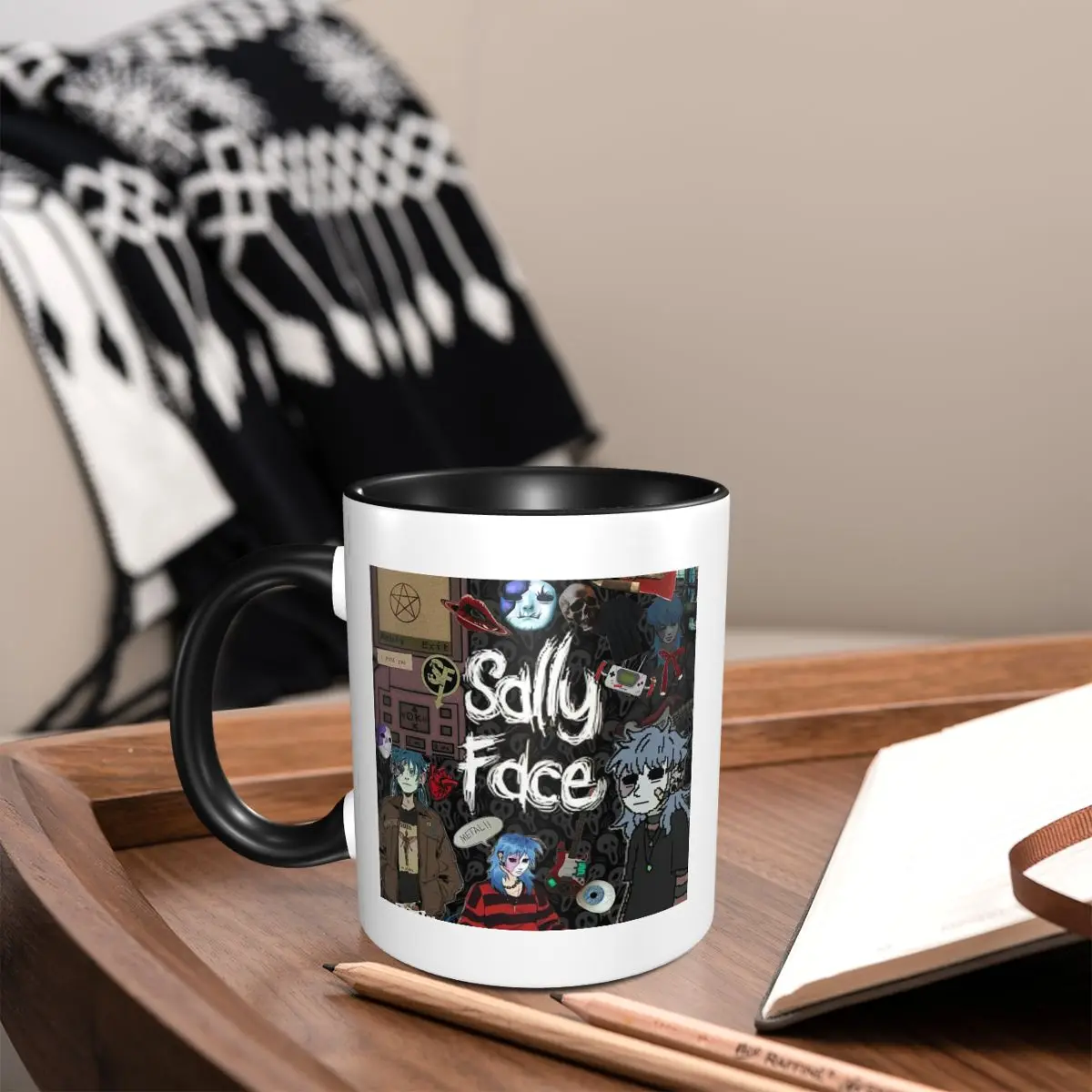 Sally Face Game Anime SF Mug Funny Ceramic Coffee Cups Tea Mugs Milk Cup Drinkware Gifts for Woman Man