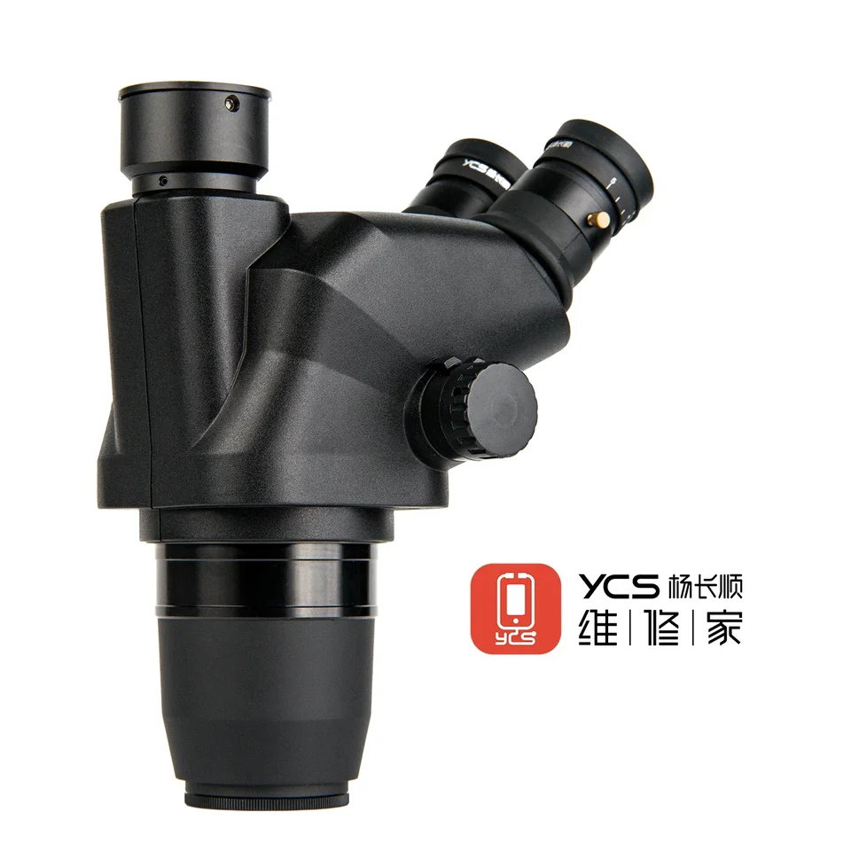 YCS 71 Ultra Trinocular microscope 0.67X-45X Zoom 45° inclined for