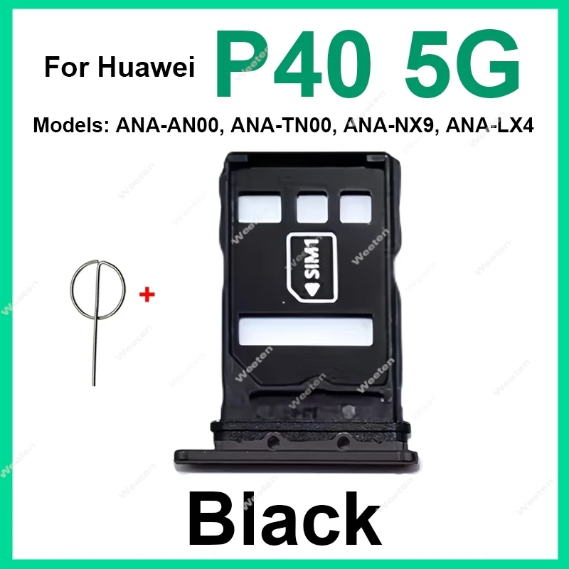 For Huawei P40 Pro Plus Lite 4G 5G Sim Card Tray Adapter Card Reader SIM Card Slot Socket Holder Replacement Spare