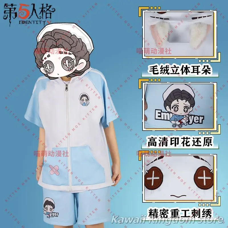 Identidade v emily dyer jogo estudante anime cosplay verão manga curta pijamas shorts casa terno conjunto roupas domésticas