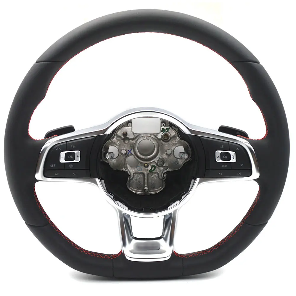 For Golf MK7 GTI Steering Wheel, Original Red Stitching Steering Wheel, Shift Paddle Steering Wheel, Made in China