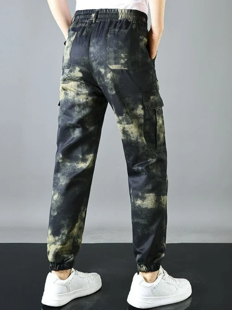 

Hiking Camouflage Cargo Pants for Men Outdoor Y2k Vintage Designer Fashion High Quality Korean Style Baggy Cheap Trousers Man