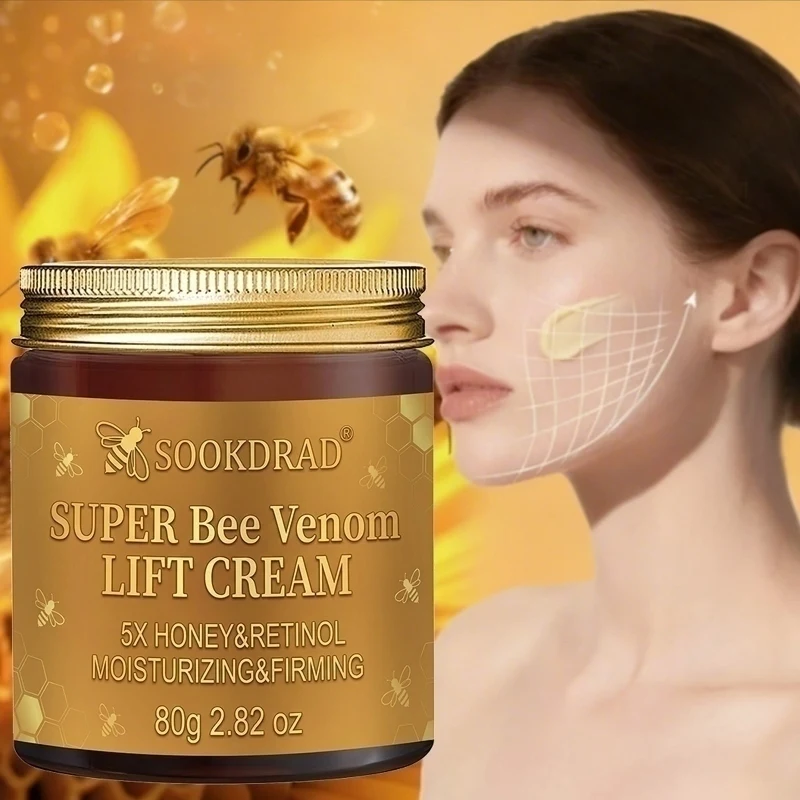 Super Bee Venom Lift Cream,5X Honey&Retinol,Moisturizing,Firming,Daily Care,Face&Neck,Unisex,80g/2.82oz