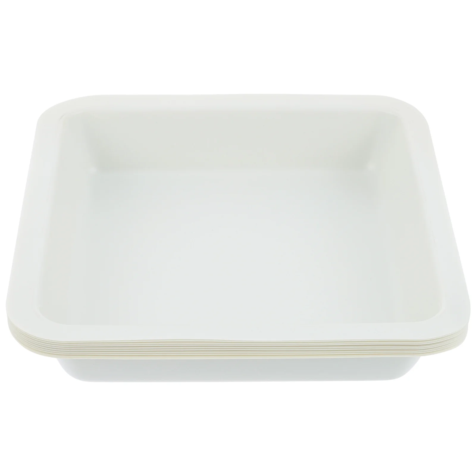 10Pcs Plastic Weigh Boats Labs Disposable Stackable Weighing Dishes Square Flat Bottom Chemical Resistant Anti Static