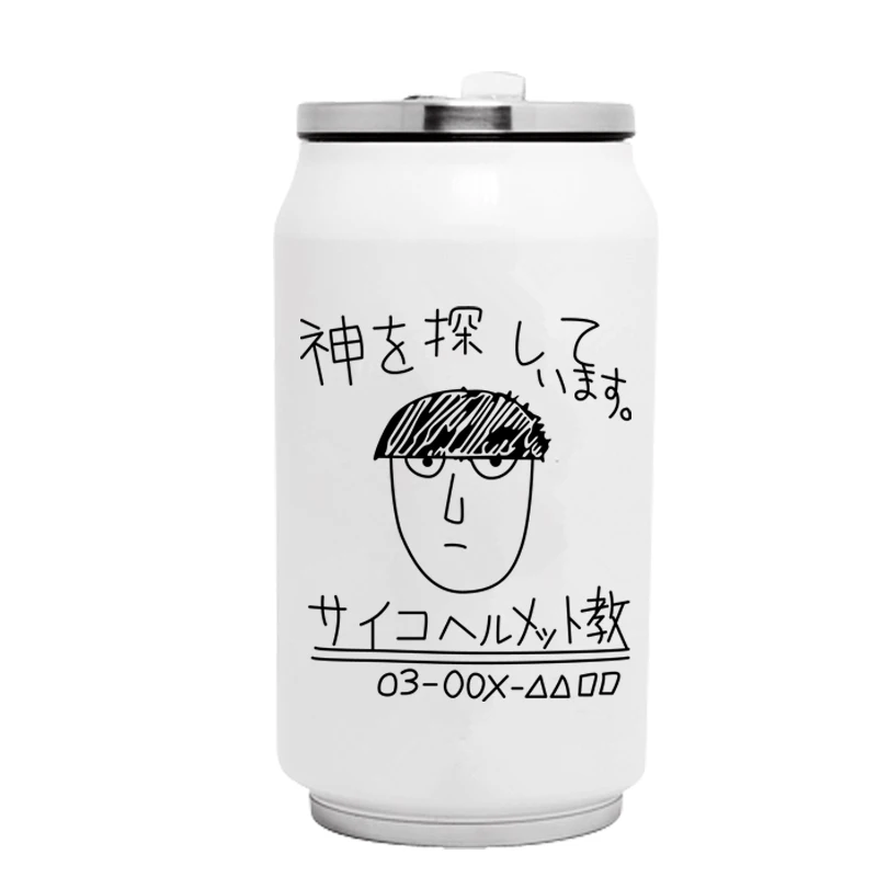 Anime Kageyama Shigeo Mob Psycho 100 Mobu Saiko Hyaku Cosplay Heat Preservation Cup Halloween Fans Water Glass Stainless Steel