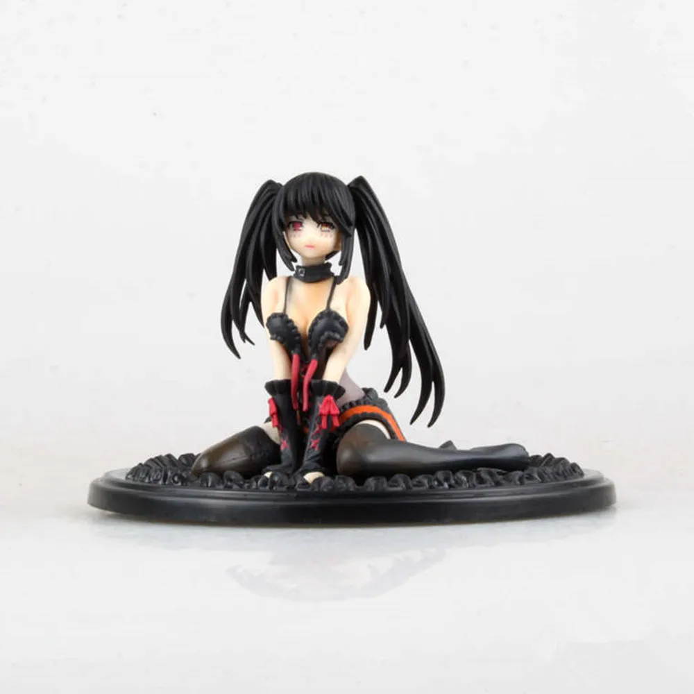 10CM Date A Live Black color Tokisaki Kurumi 1/12 Ver PVC Action Figure Model Toys game statue Collection Dolls Gifts