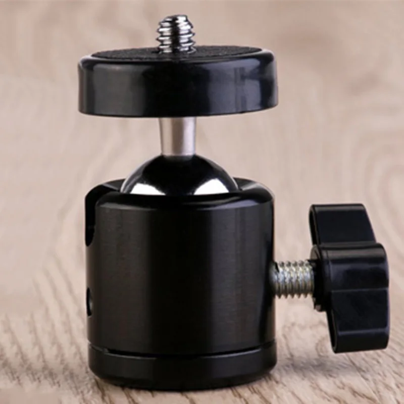 Universal Head Semi-Metal Mini Bracket Swivel Ball° Rotate Head Mount For DSLR Cameras Photography Devices Tripod