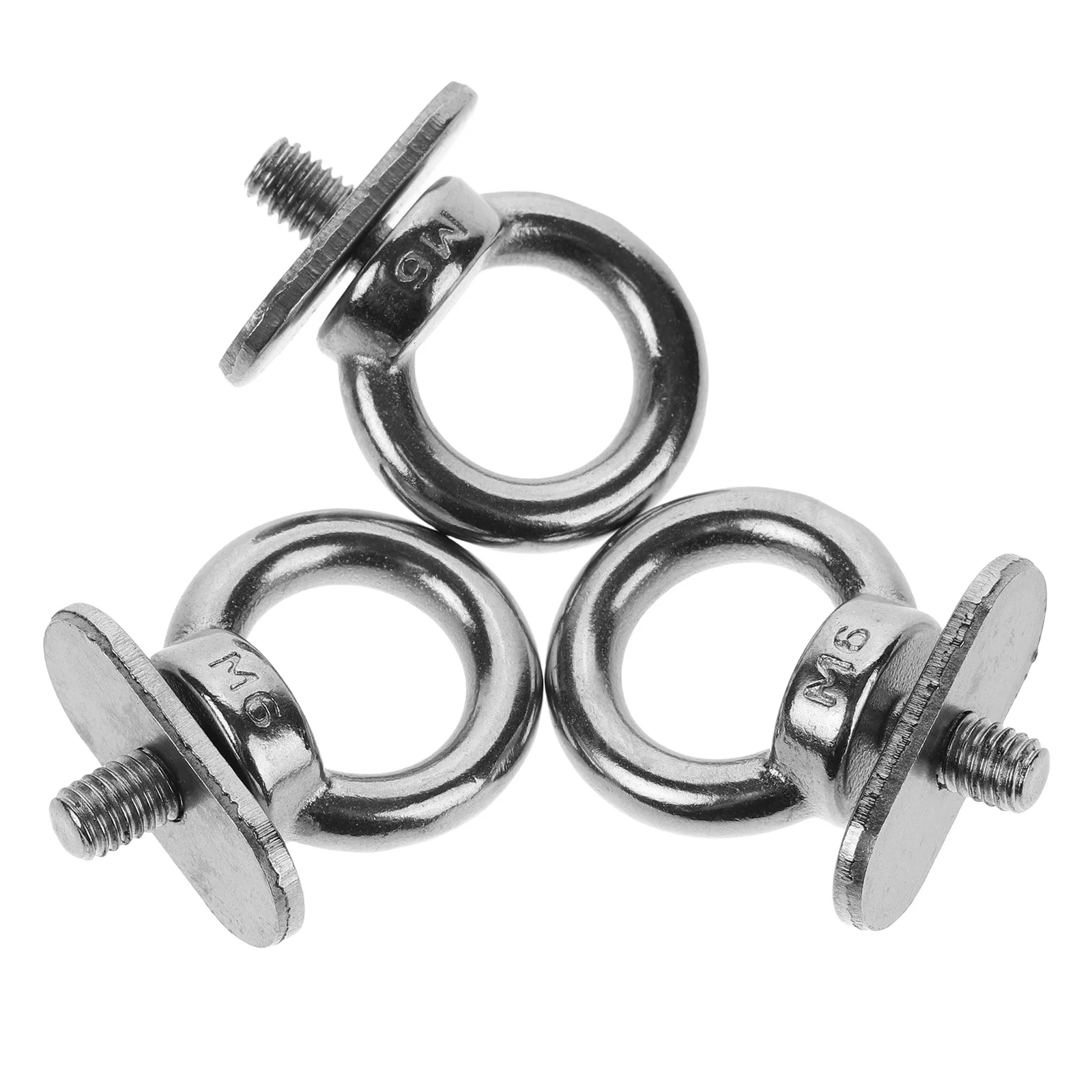 

3 Pcs Eye Screws and Nuts Kayak Track Mounts Tie down Attachments Anchor System Slide Rail Stainless Steel 316