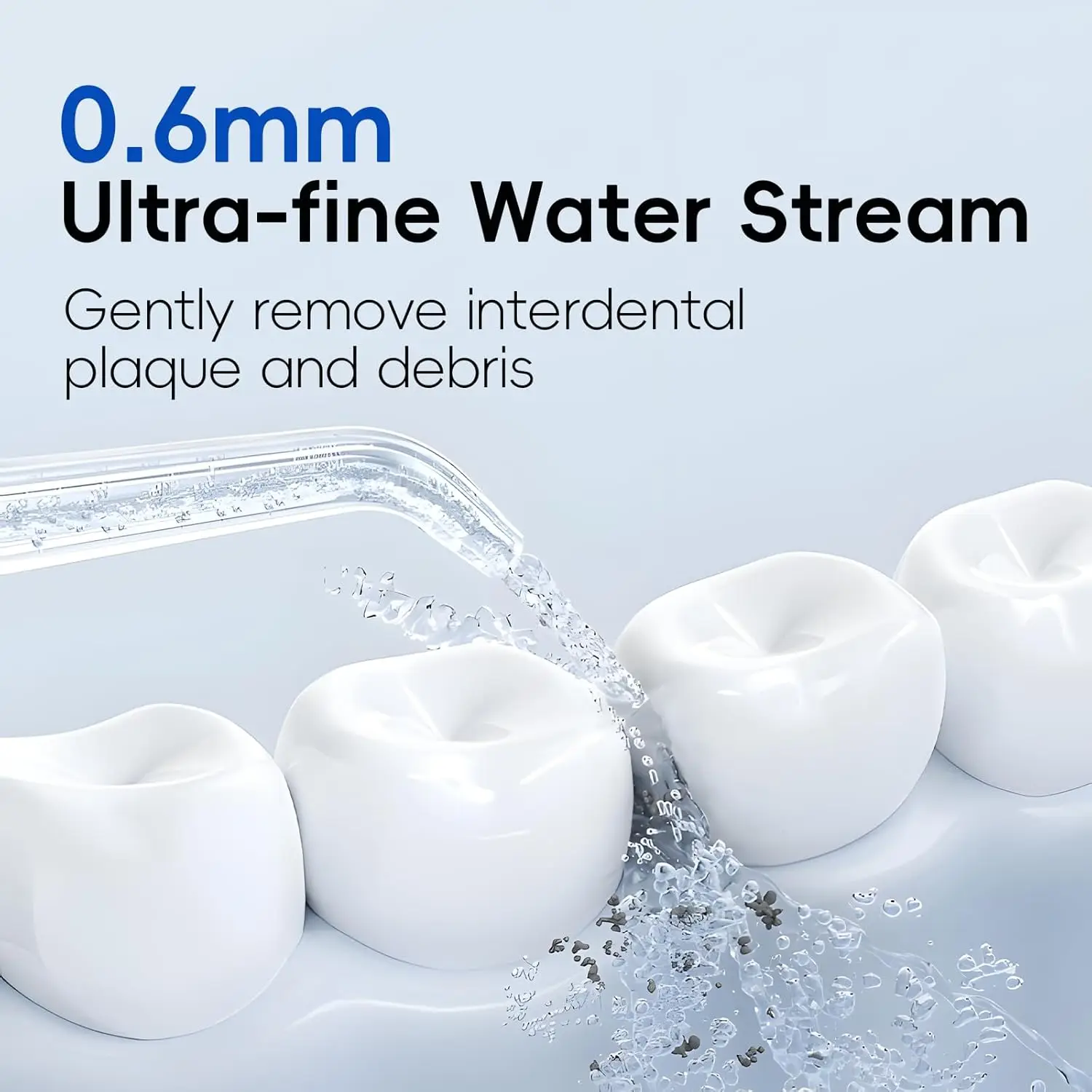 Water Dental Flosser Pick for Teeth - 3 Modes Cordless Oral Irrigator 300ML Portable with 5 Jet Tips, 40 Days IPX7 Waterproof