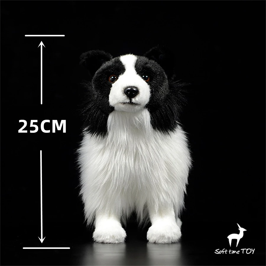 Border Collie Anime de alta fidelidad lindo Plushie oveja perro juguetes de peluche animales realistas simulación muñeco de peluche Kawai juguetes regalos