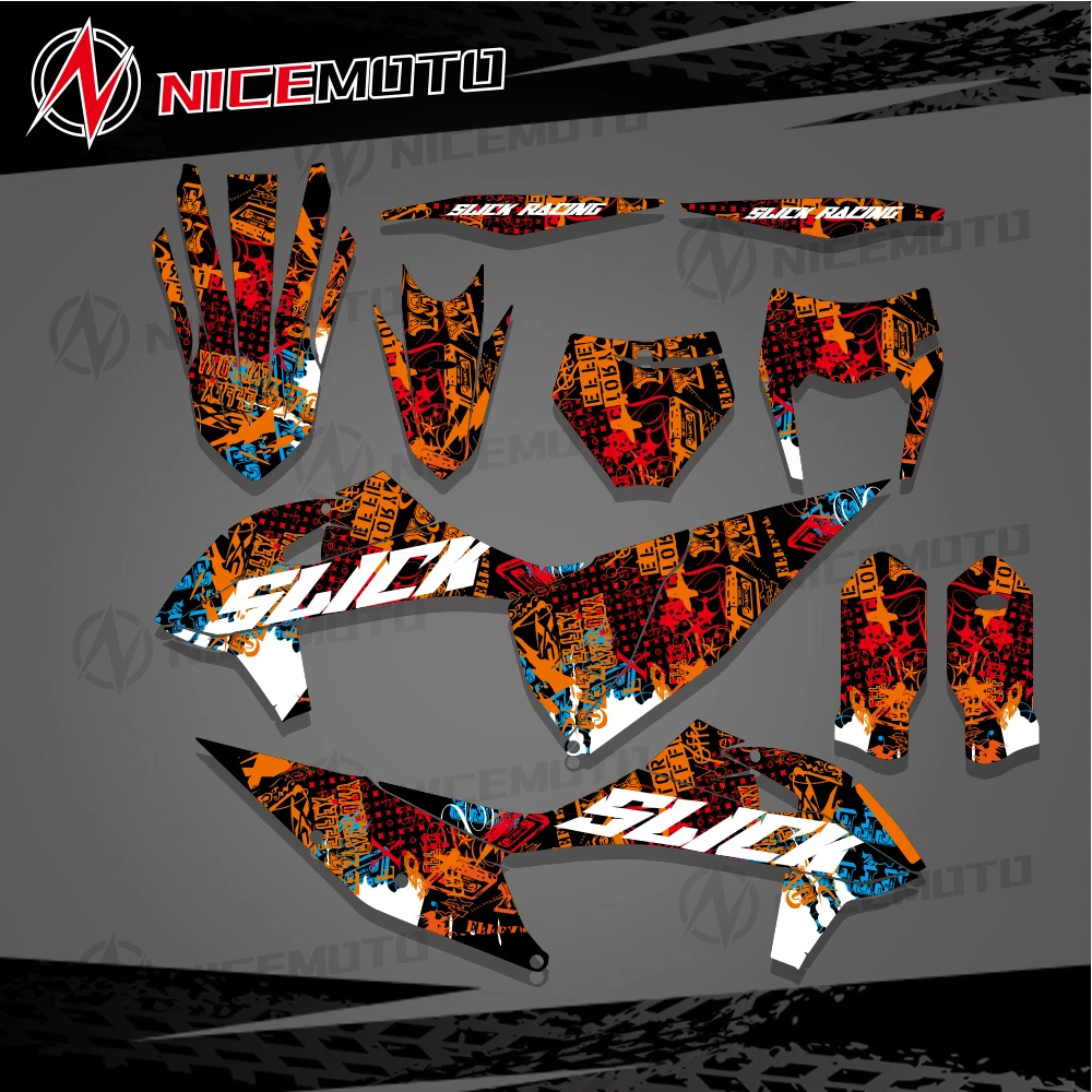 

NICEMOTO Custom Team Graphics Decals Stickers Kit For KTM 2019 2020 2021 SX SXF , 2020 2021 2022 EXC XC-W EXC-F