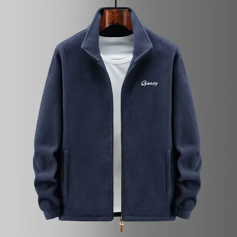 Fashion New Jacket Men's Autumn And Winter Trendy Fleece Jacket Male's Casual Heated Warm Top