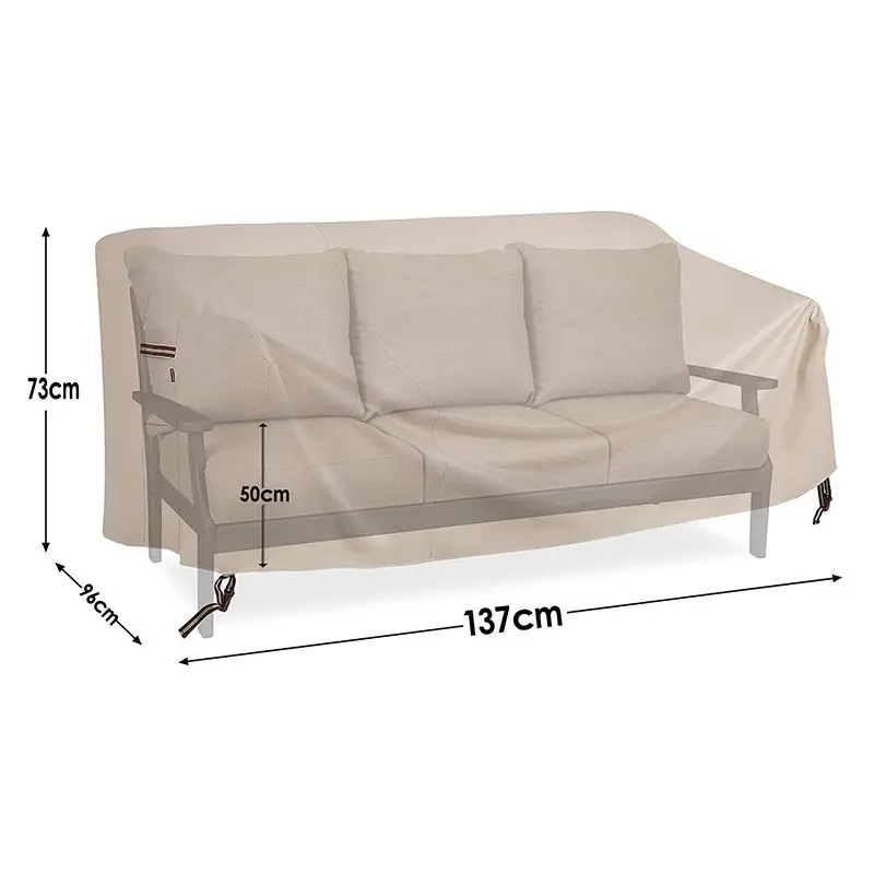 600D Outdoor Sofa Chair Cover,Nordic Courtyard Chair Cover, Outdoor Dust And Sun Protection Furniture Cover,Beige Balcony Cover