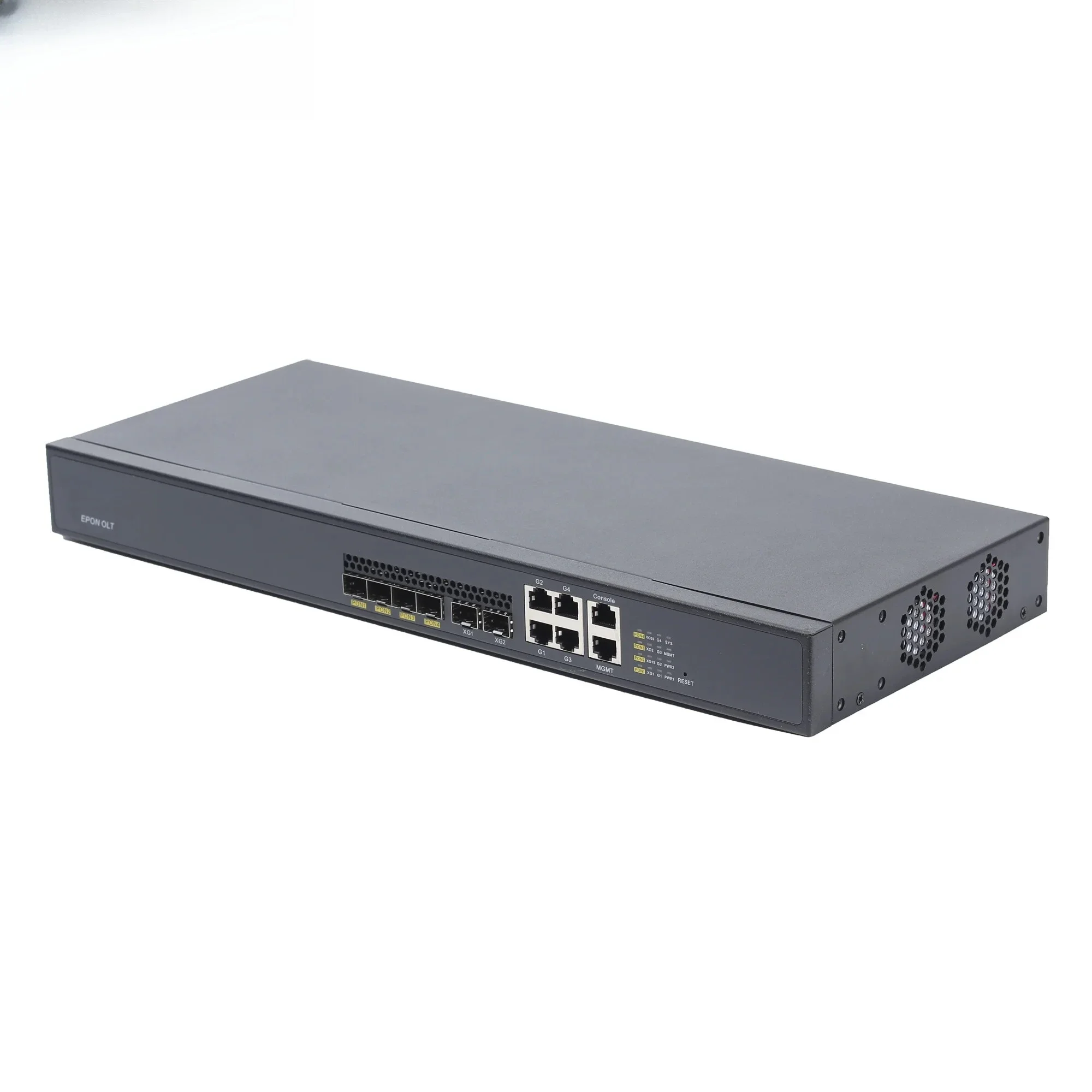 HiOSO 4PON 1U Rack-Typ EPON OLT Fiber Optic Equipment FTTx 4 Ports 10G+ SFP Ports Mini OLT FTTH mit Pon-Modulen für