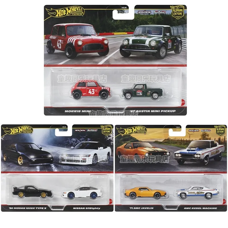 HBL96 HOT WHEELS 1:64 nissan 180sx sileighty amc javelin máquina rebeldes morris mini regalos de modelo de coche fundido a presión