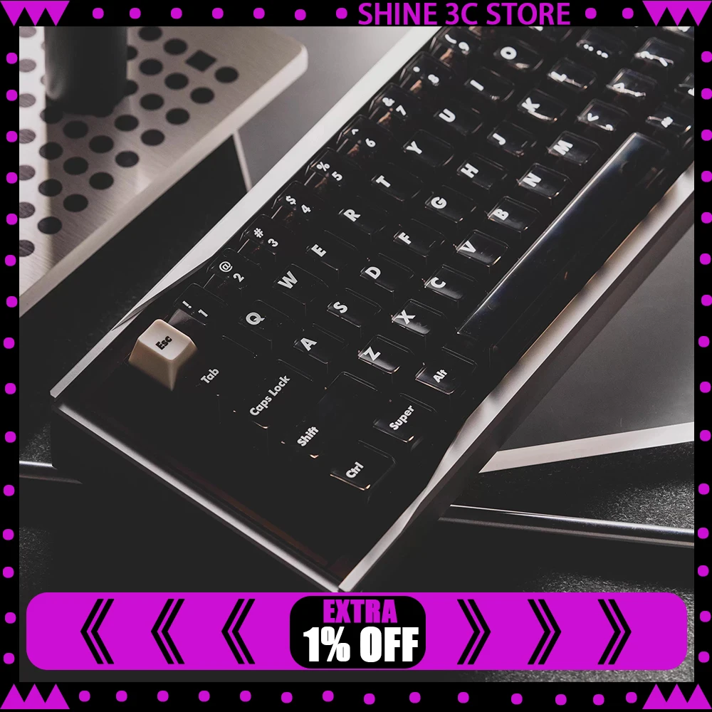 

LeleLab SupSup PC Keycaps Black Fog Permeable Keycap Original Factory Personalized Keyboard Keycaps Customized PC Gifts