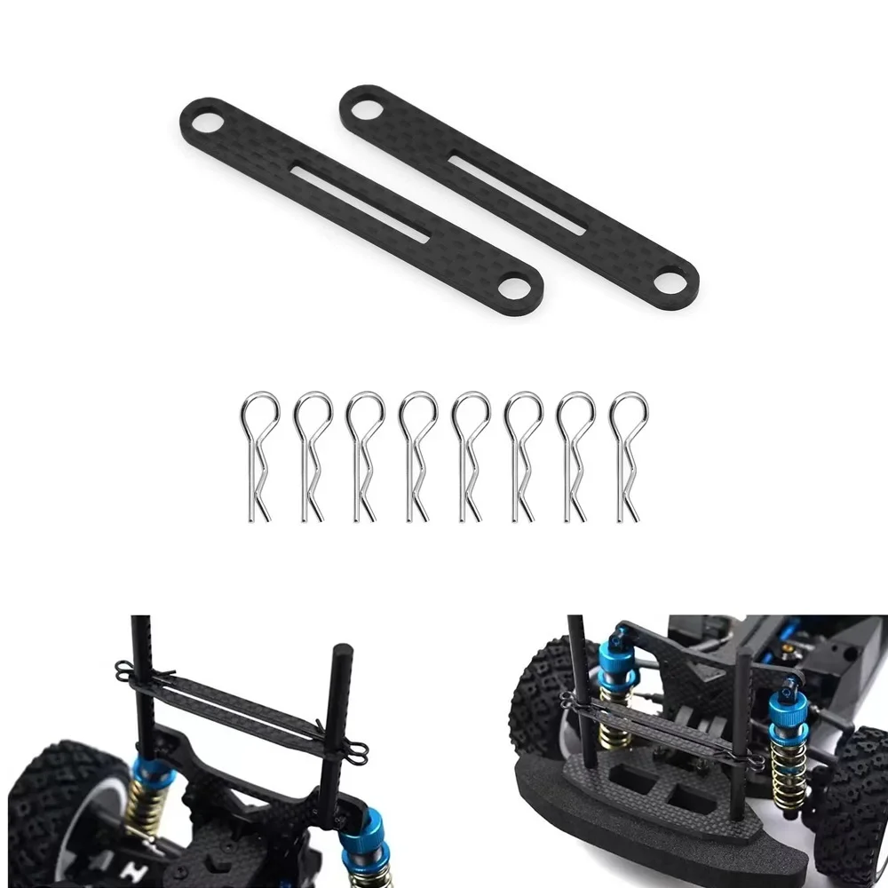 Carbon Fiber Front Rear Body Mount Crossmember Invisible Body Mount Post 54783 for Tamiya TT02 XV01 XV02 RC Car Upgrade Parts