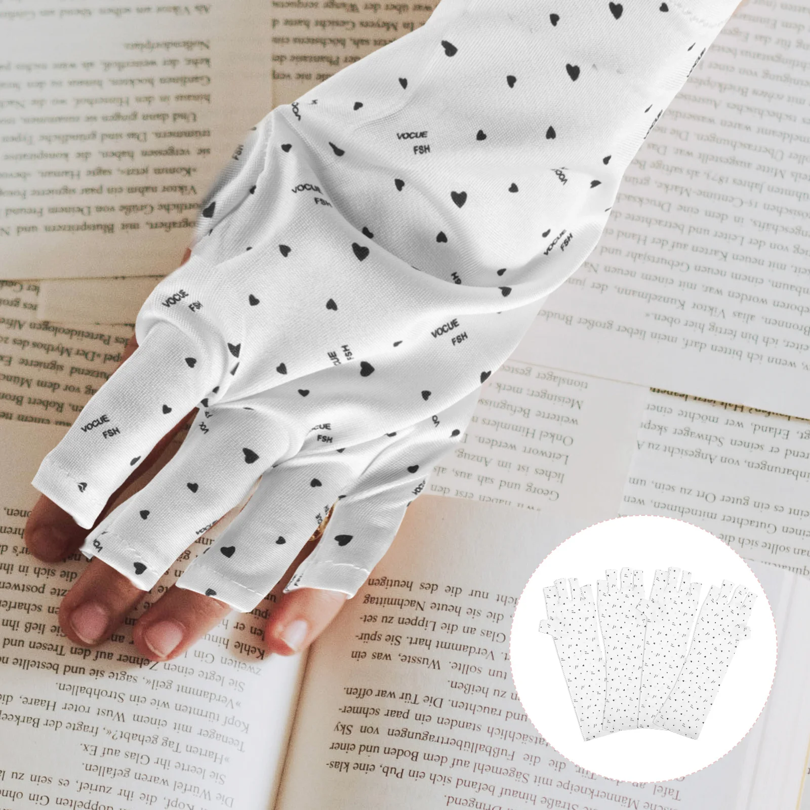 4 قطعة الحب القلب مسمار قسط بسط نصف إصبع الأشعة فوق البنفسجية حماية مانيكير يغطي لمسمار الفن لوازم المضادة للأشعة فوق البنفسجية قفازات #1