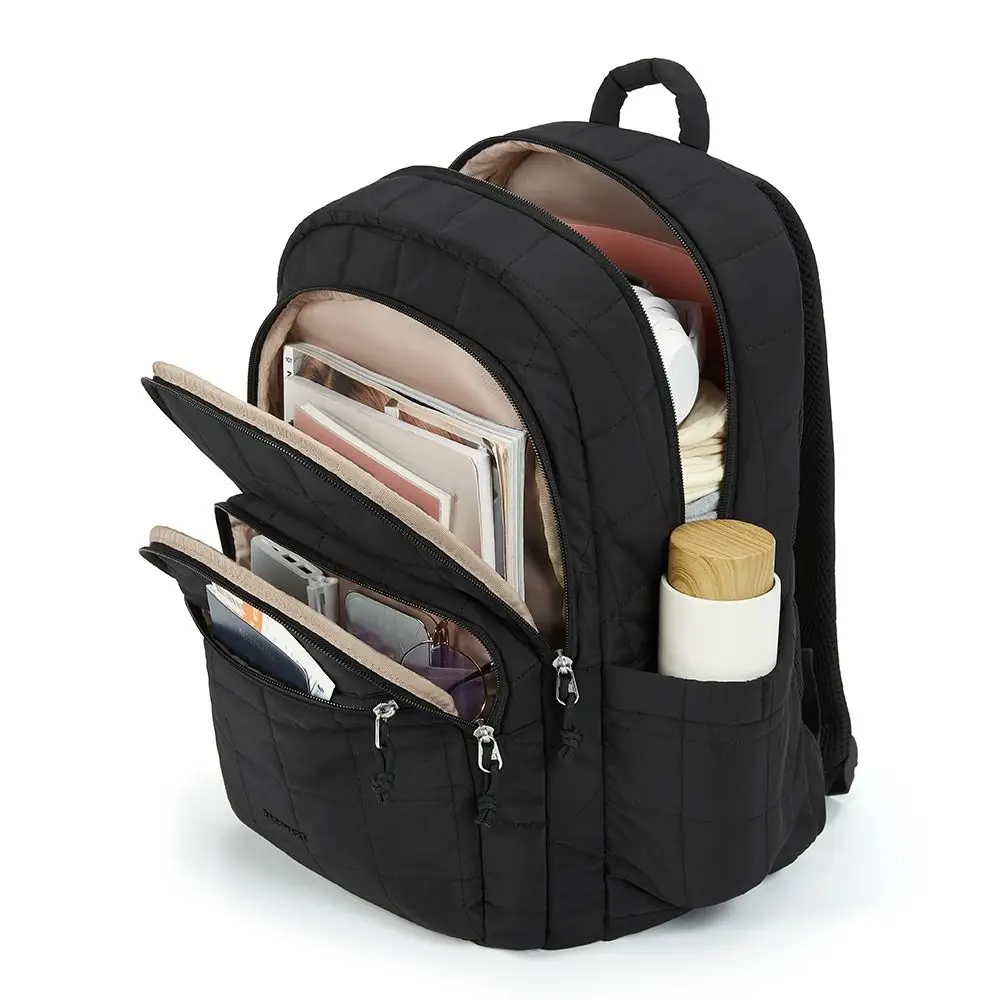Creative Travel Backpack Quilted Plaid Fashionable Students School Bags Waterproof Adjustable Straps College Student Backpack