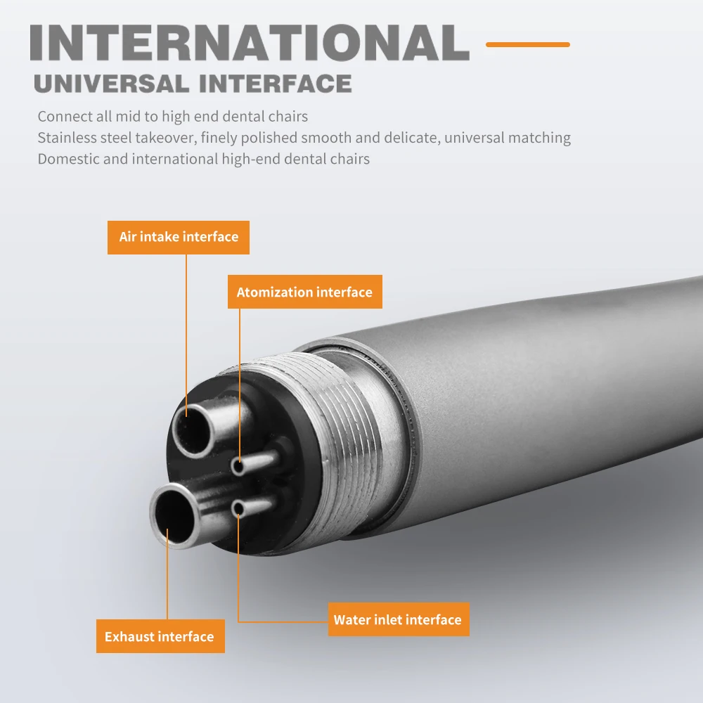 قبضة الأسنان عالية السرعة رذاذ الماء طب الأسنان دفع زر الهواء Tubrine معدات طبيب الأسنان 2 حفرة 4 حفرة محامل السيراميك #6