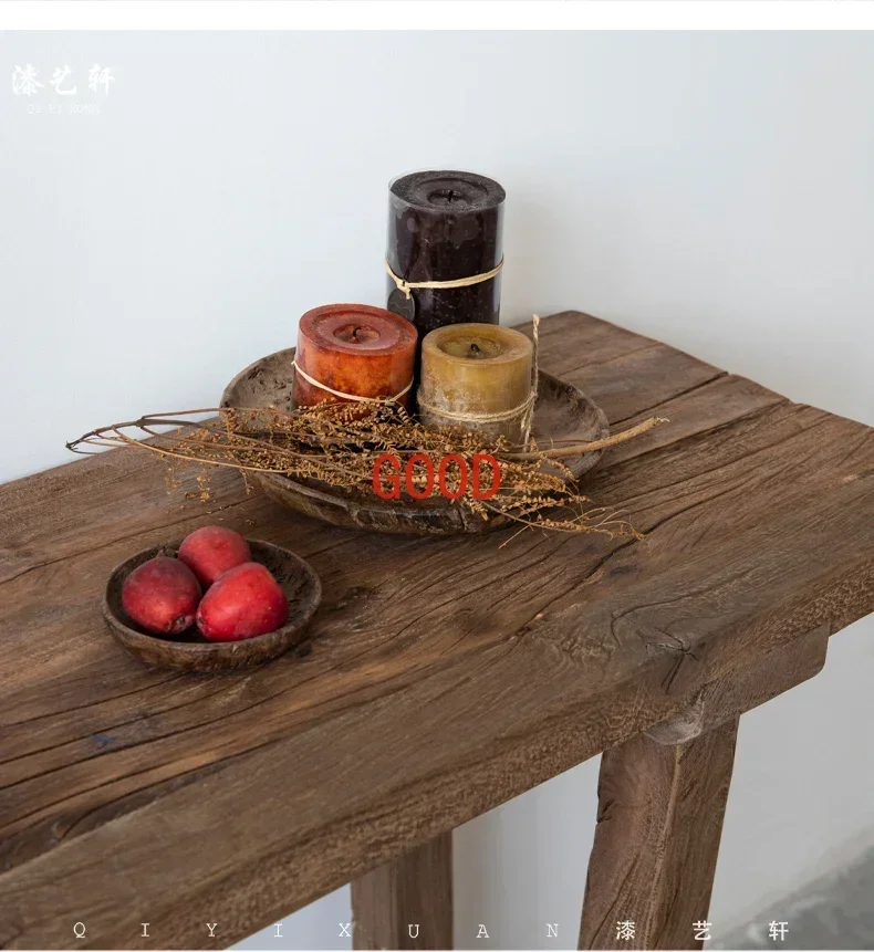 قاعة زن الصينية القديمة B & B مكتب طويل من الخشب الصلب بشريط مكتب المدخل بوذا طاولة متخصصة