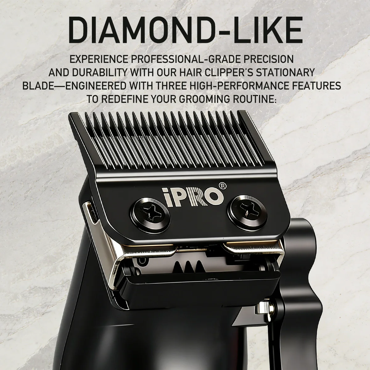 

Professional Electric Hair Clipper S1090 IPRO 7500RPM with Base DLC Fade Blade 2500mAh Hair Trimmer Salon for Men Barber Shop