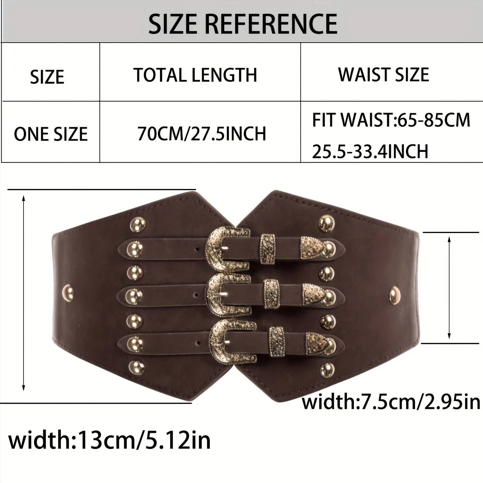 Sabuk Korset Elastis Vintage dengan Gesper Pin Lebar, Monokrom, Dapat Disesuaikan, Klasik untuk Rok, Mantel, dan Ikat Pinggang Wanita