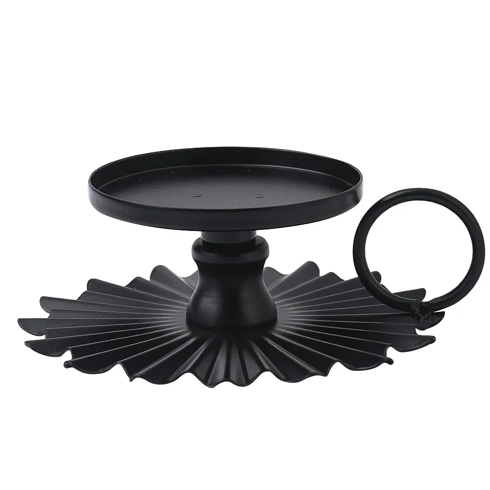 1PC Hand Held Sector Candlestick Holder Scented Metal Candle Stents Iron Candle Holder Decor for table Accessories Home Supplies