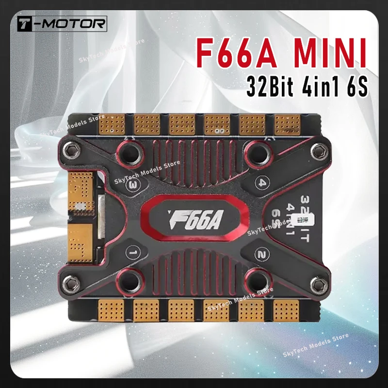 

T-MOTOR F66A MINI 32Bit BLHELI32 66A 3-6S 20X20 4in1 ESC для FPV дронов для фристайла DIY Запчасти