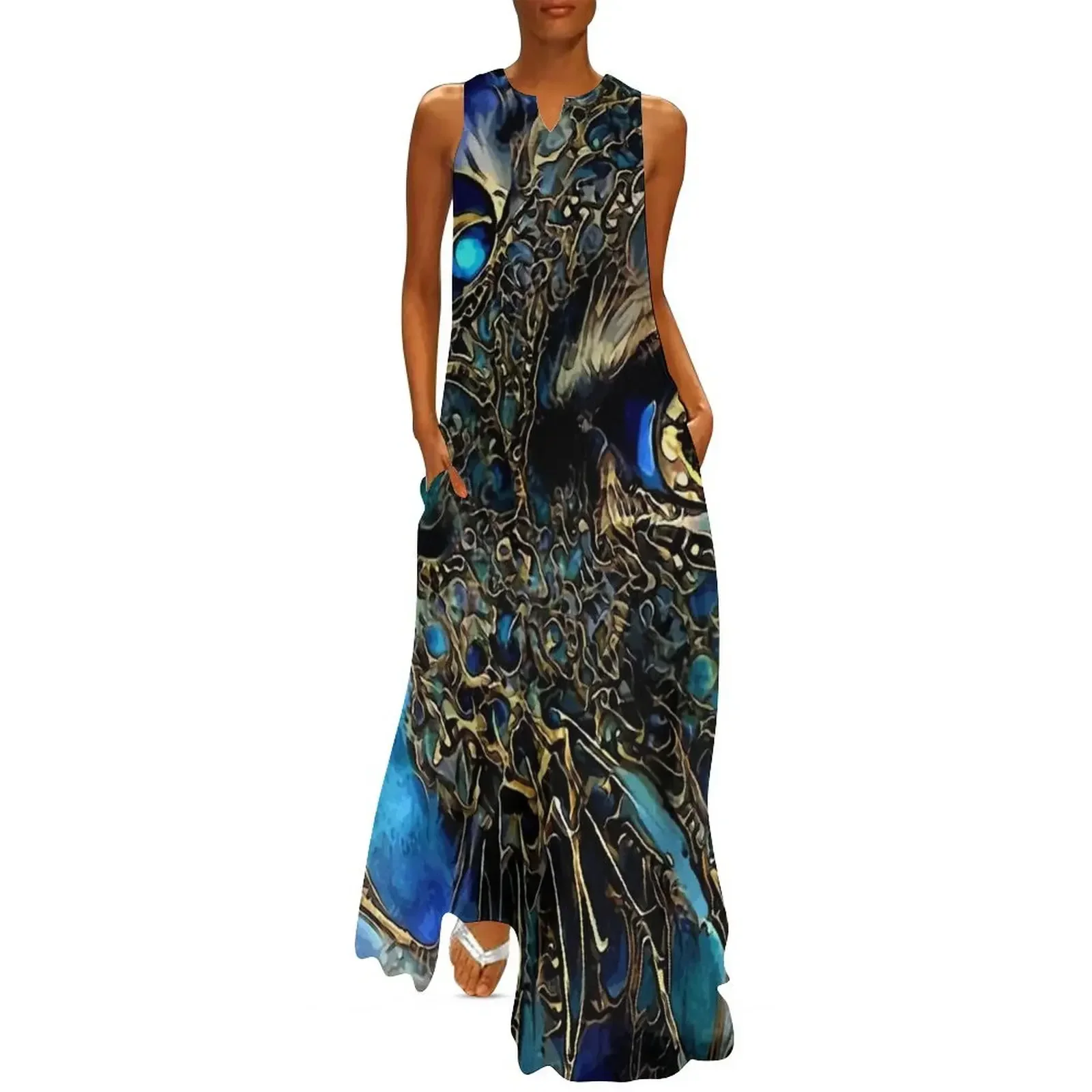 

Cat jewell -cat, chat, cat, lea roche paintings Long Dress Woman fashion party dresses woman women clothes Dress