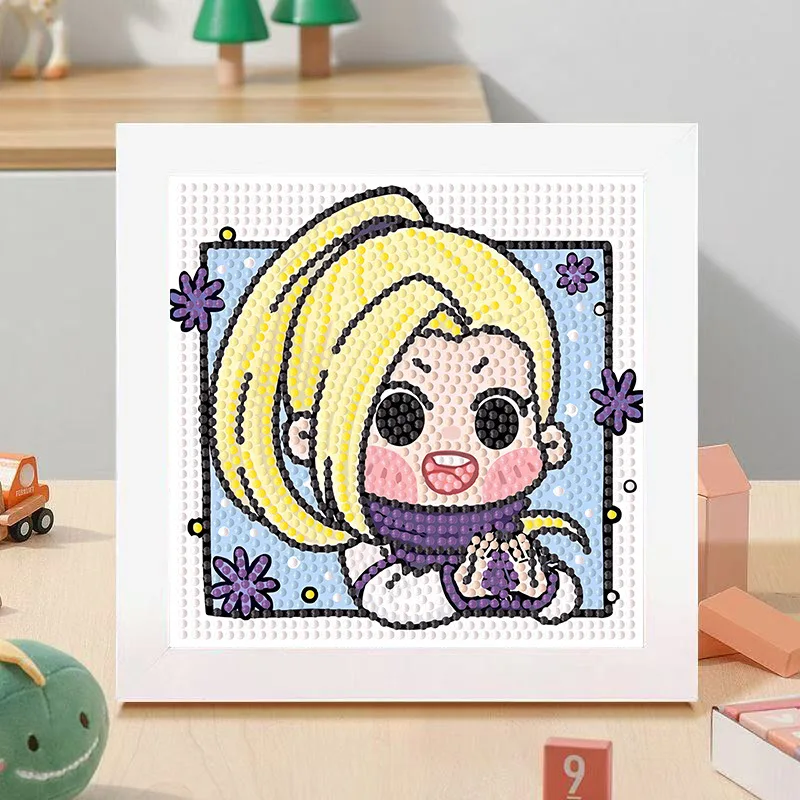 مينيسو و ناروتو الكرتون كريستال الماس اللوحة المواد حزمة هدية عيد ميلاد 5D اليدوية DIY Kawaii سطح المكتب الديكور اللوحة