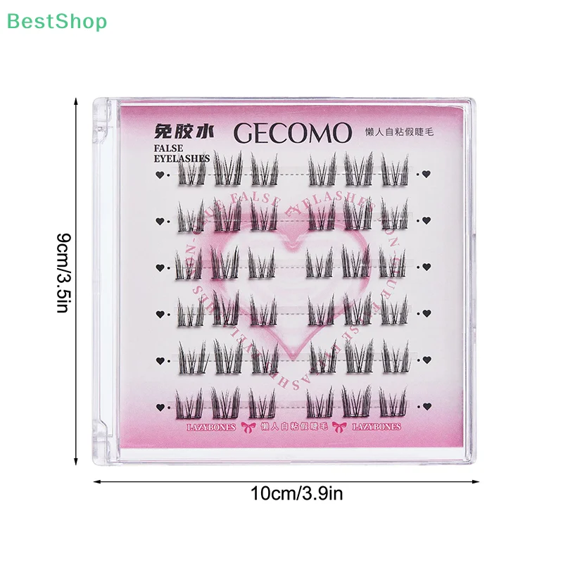 DIY ذاتية اللصق خالية من الغراء الرموش الصناعية مجنح رقيق الطبيعية سميكة مانغا عيون قابلة لإعادة الاستخدام الموسعة عيون جلدة سهلة التطبيق