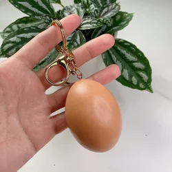 New Simulation Egg Keychain Fun Creative Food Corn Sweet Potato Model Mobile Phone Bag Car Pendant Ornaments Gift Trinkets Women