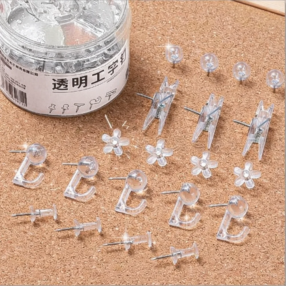 Colorful Drawing Pins Round Head Map Tacks For Cork Board Photo Wall Decoration Office School Document Paper Fasteners