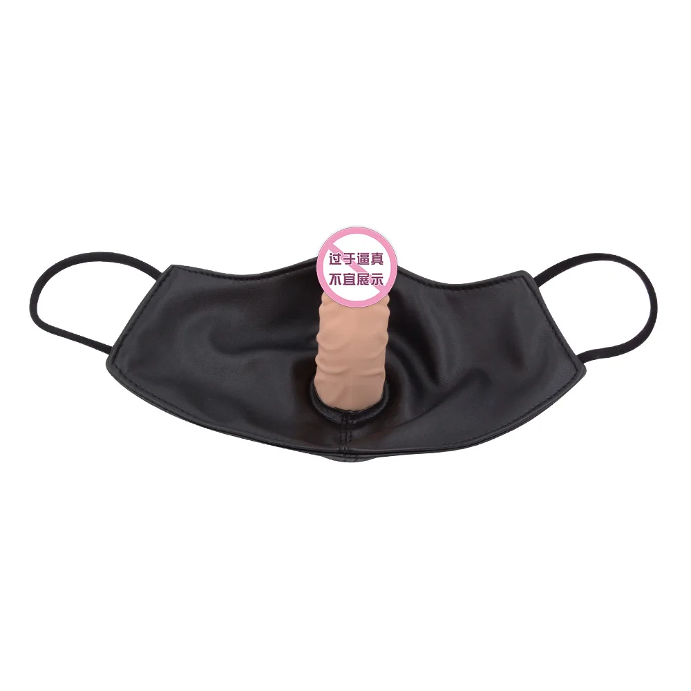 Gode en silicone avec masque pour adultes, pénis, bâillon buccal, jouet de jeu SM, gode, prise buccale, produit de jeu BDSM