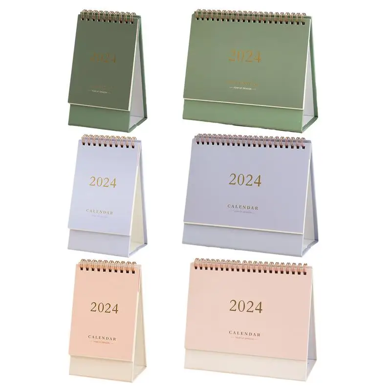 Desktop Standing Calendar, programação diária, notas elegantes Memo, resistente, 2024