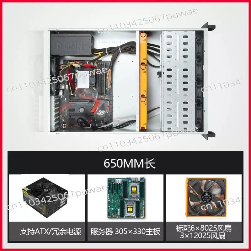 650mm Deep 4U Rackmount Server Case Support E-ATX SSI-EEB Motherboard 15 x 3.5 Hot Swap Bays Redundant Power Multi-GPU