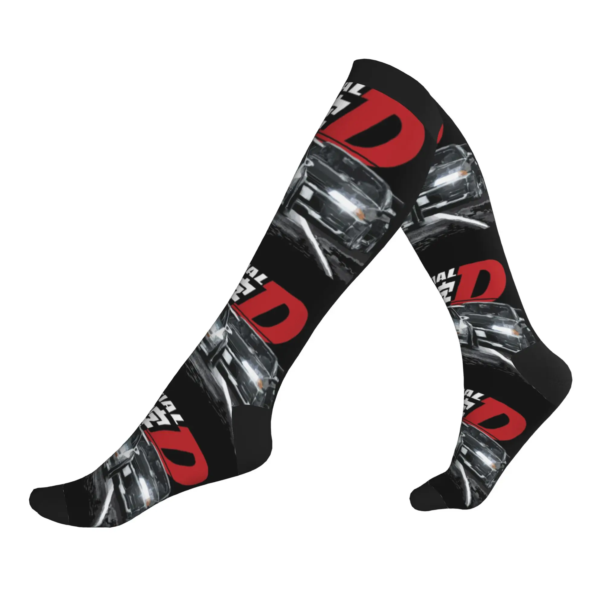 Funny Mountain Drift Racing Initial D Socks Women Men Warm 3D Printed Football Sports Sports Compression Socks