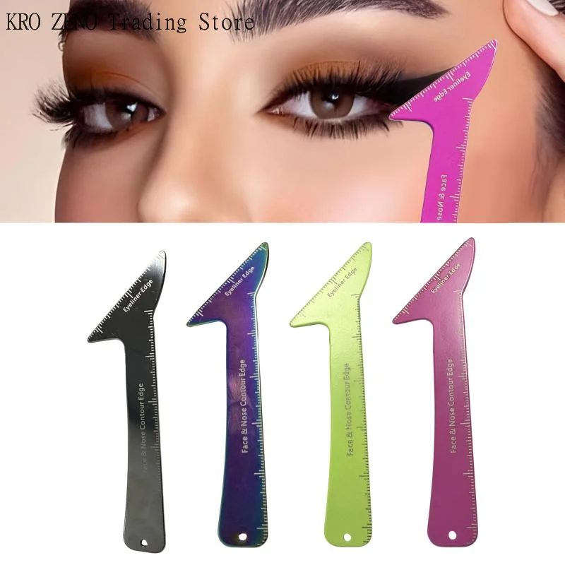 🔝Eyeliner Stencil Wing Tips Stainless Steel Eyeliner Aid Eyeliner Pencil Auxiliary Eye Liner Wearing Aid Reusable Makeup Tools✨