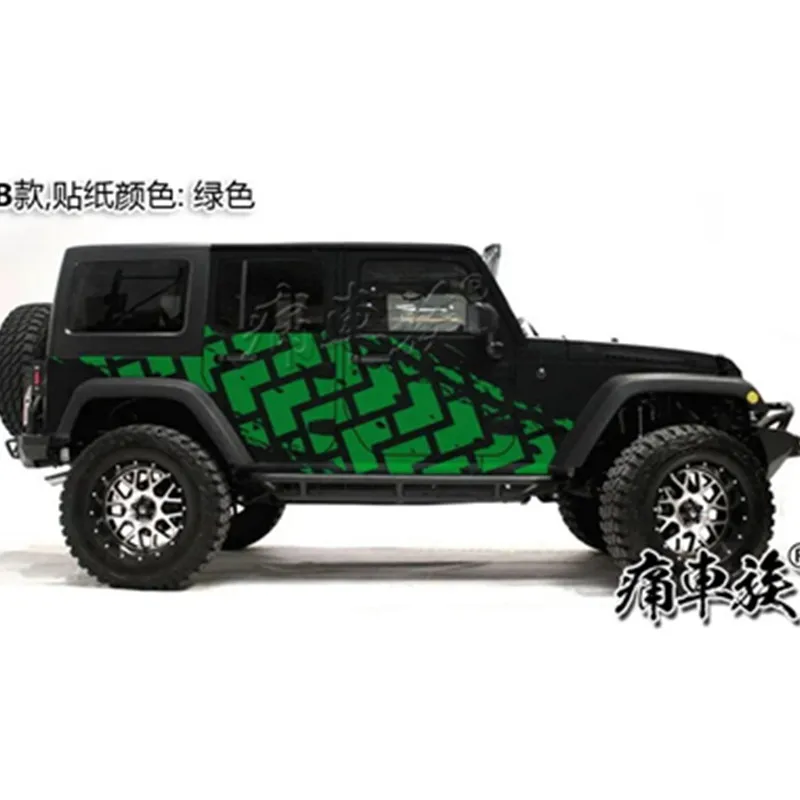 

Автомобильные наклейки для Jeep Wrangler, боковая часть кузова, индивидуальное украшение, внедорожные виниловые наклейки, аксессуары