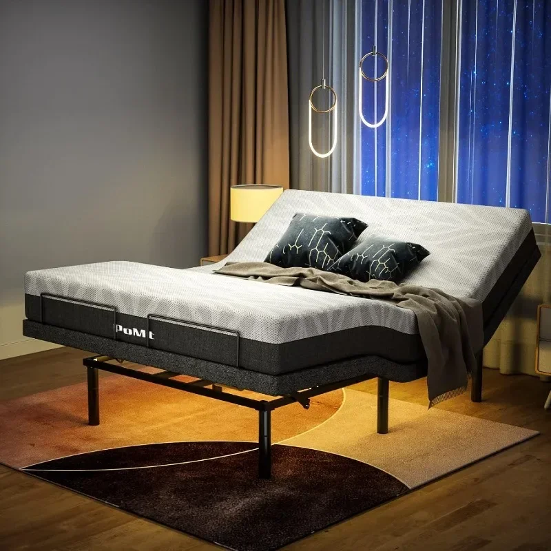 

Adjustable Bed Frame Quick Assembly Adjustable Bed Base with Wireless Remote Independent Head and Foot Incline