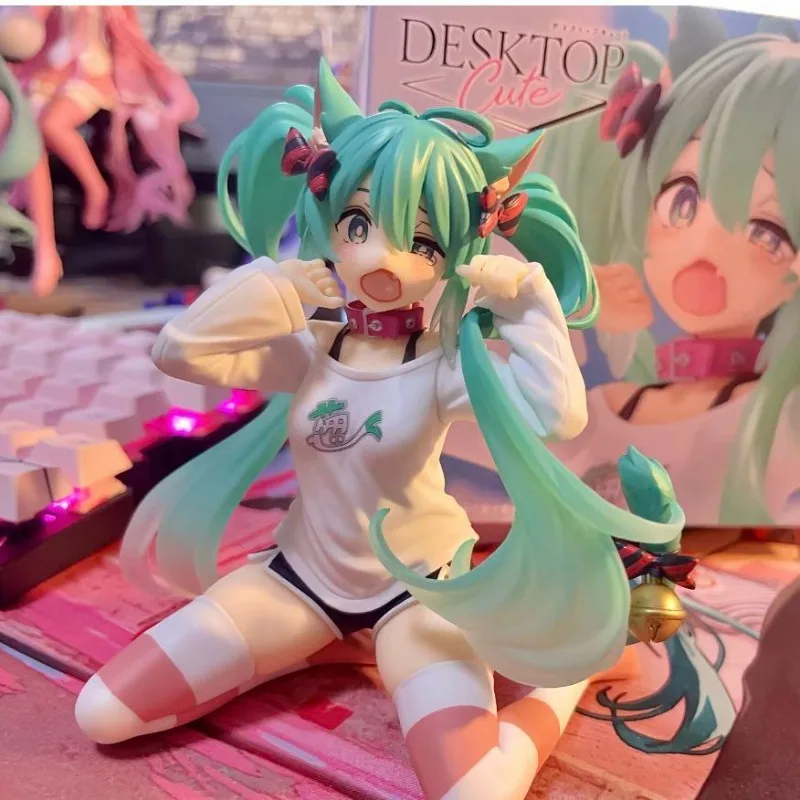 13CM Japanese Manga Hatsune Miku Short-sleeved Pajamas PVC Figure Model Cute Girl Heart Desktop Case Decoration Ornaments