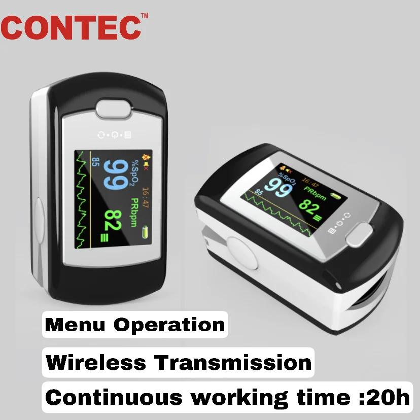 CE Approved CONTEC CMS50E Fingertip Pulse Oximeter SPO2 Blood Oxygen Monitor 1.3''OLED Display