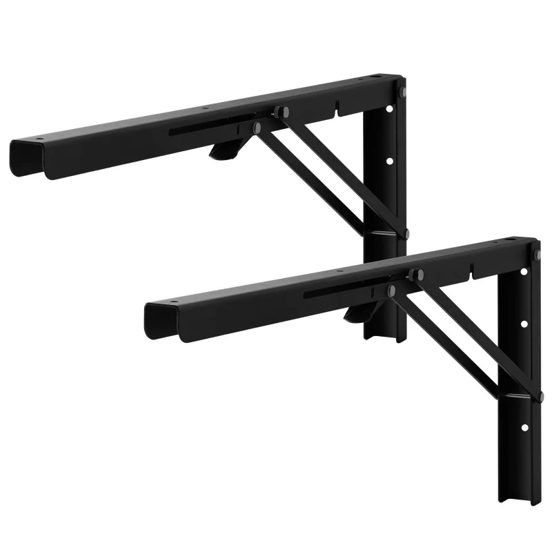 Floating Shelf Triangle Bracket, Standard 24 5mm Matte Black Steel