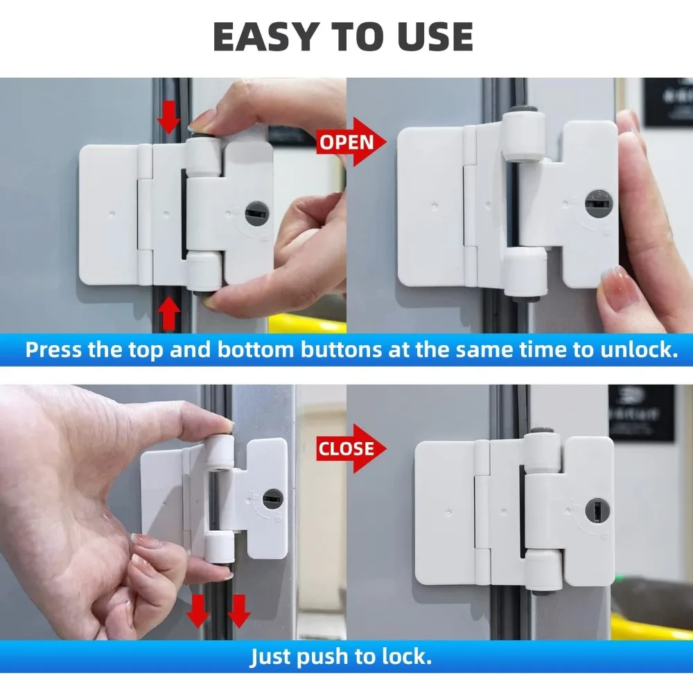 Baby Safety Drawer Lock password Anti-Pinching Hand Cabinet Drawer Locks Plastic White Safety Buckle for Kids Protection