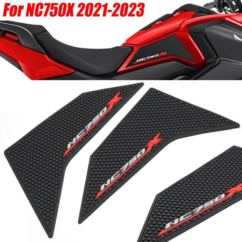 

For HONDA NC 750 X nc750x NC750 2021 2022 2023 Rubber Side Fuel Tank Pad Protector Decal Gas Knee Pad Traction Pad Fuel Tank Pad