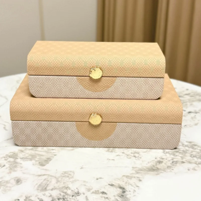 Leather Jewelry Organizer Box Luxury Jewelry Storage Case Women's Bracelet Storage Boxes Desktop Watch Collection Containers