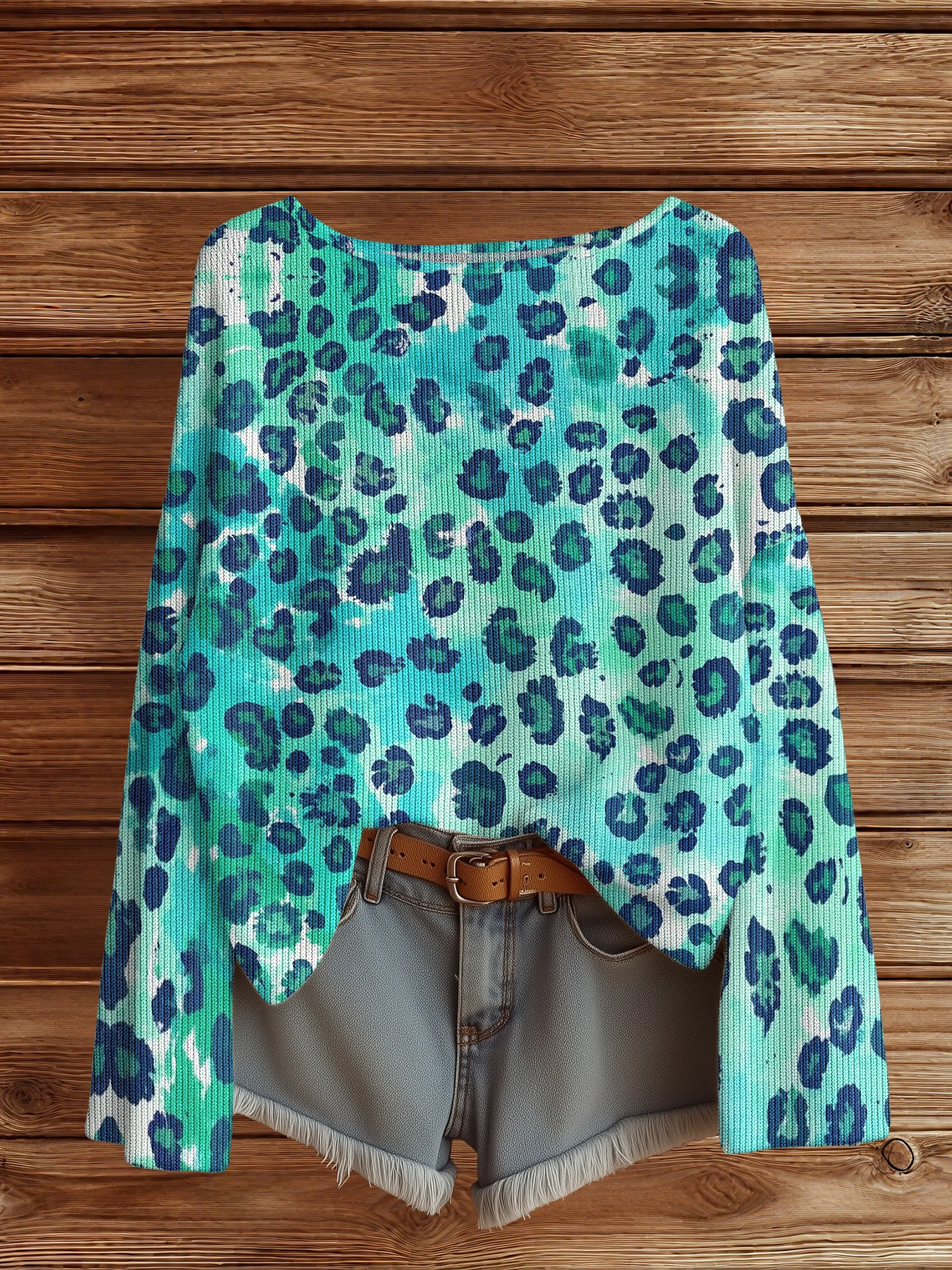 Otoño Invierno suéter de leopardo mujeres Vintage pulóver suéteres Top de punto Merch moda Casual HipHop Chic Jumpers
