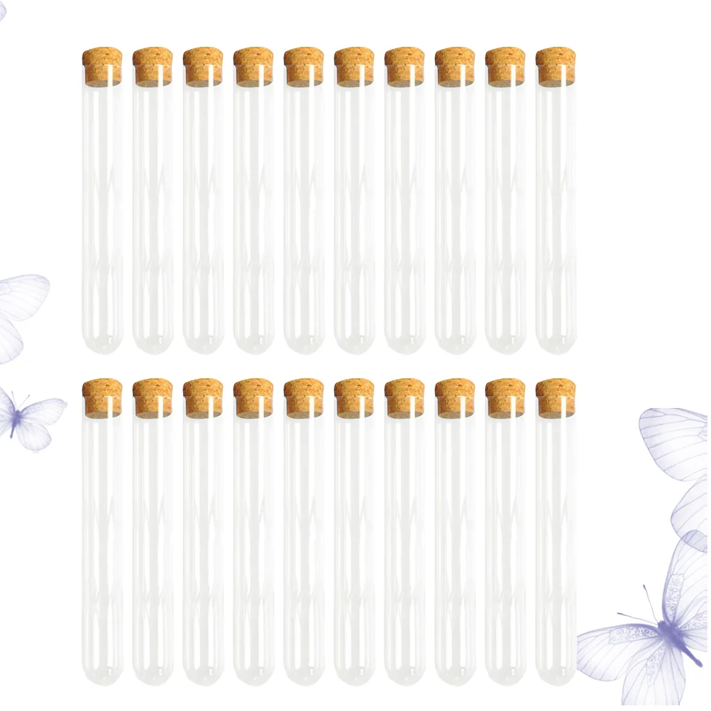 30PCS Cork Stopper Test Tube Portable Sweets Candy Sugar Holder Test Tube Snack Favors Treat Wrapping Containers Glass pipes